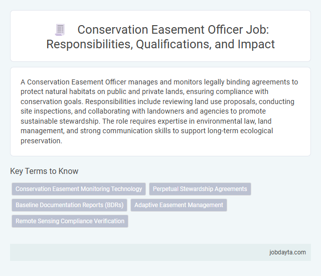 Conservation Easement Officer Job: Responsibilities, Qualifications, and Impact