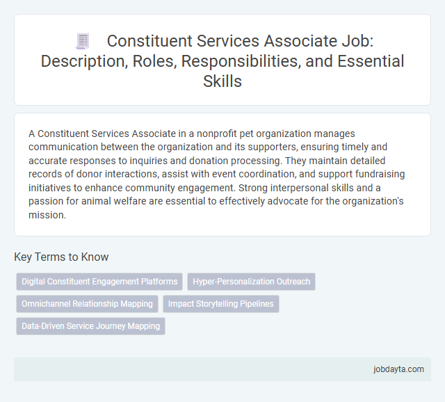 Constituent Services Associate Job: Description, Roles, Responsibilities, and Essential Skills
