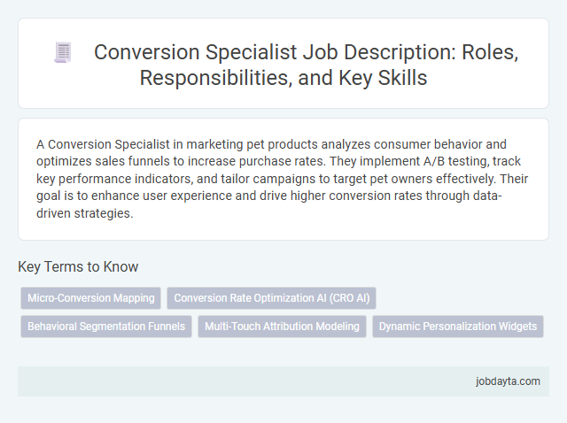 Conversion Specialist Job Description: Roles, Responsibilities, and Key Skills