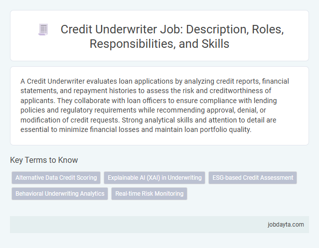 Credit Underwriter Job: Description, Roles, Responsibilities, and Skills