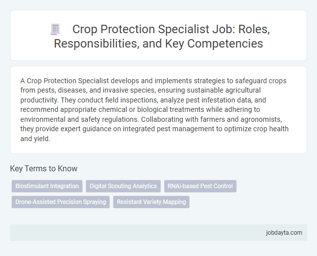 Crop Protection Specialist Job: Roles, Responsibilities, and Key Competencies