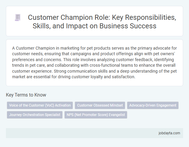 Customer Champion Role: Key Responsibilities, Skills, and Impact on Business Success