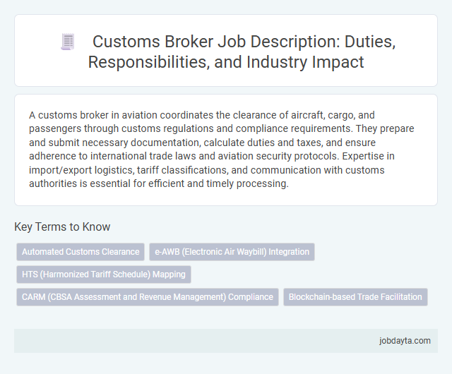 Customs Broker Job Description: Duties, Responsibilities, and Industry Impact