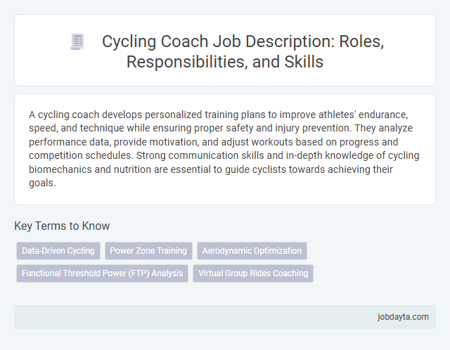 Cycling Coach Job Description: Roles, Responsibilities, and Skills