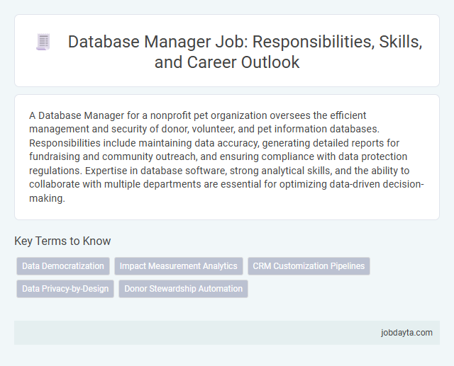 Database Manager Job: Responsibilities, Skills, and Career Outlook