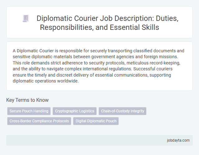 Diplomatic Courier Job Description: Duties, Responsibilities, and Essential Skills
