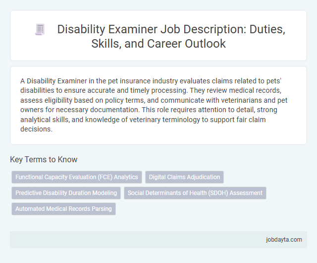 Disability Examiner Job Description: Duties, Skills, and Career Outlook