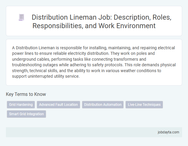 Distribution Lineman Job: Description, Roles, Responsibilities, and Work Environment