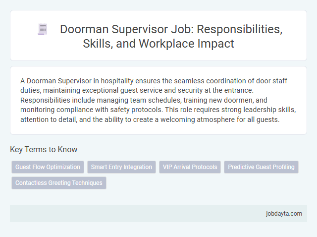 Doorman Supervisor Job: Responsibilities, Skills, and Workplace Impact