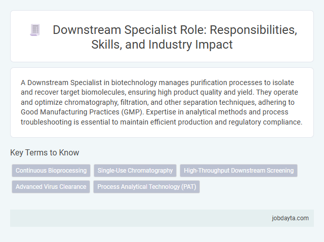 Downstream Specialist Role: Responsibilities, Skills, and Industry Impact