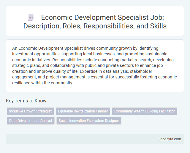 Economic Development Specialist Job: Description, Roles, Responsibilities, and Skills