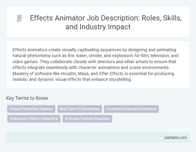Effects Animator Job Description: Roles, Skills, and Industry Impact