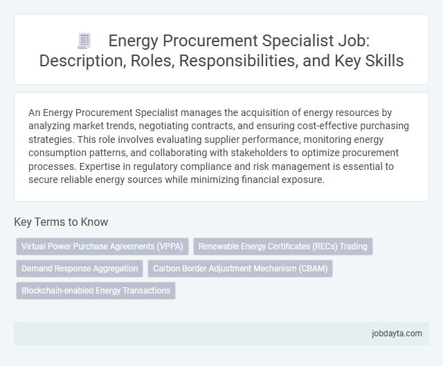 Energy Procurement Specialist Job: Description, Roles, Responsibilities, and Key Skills