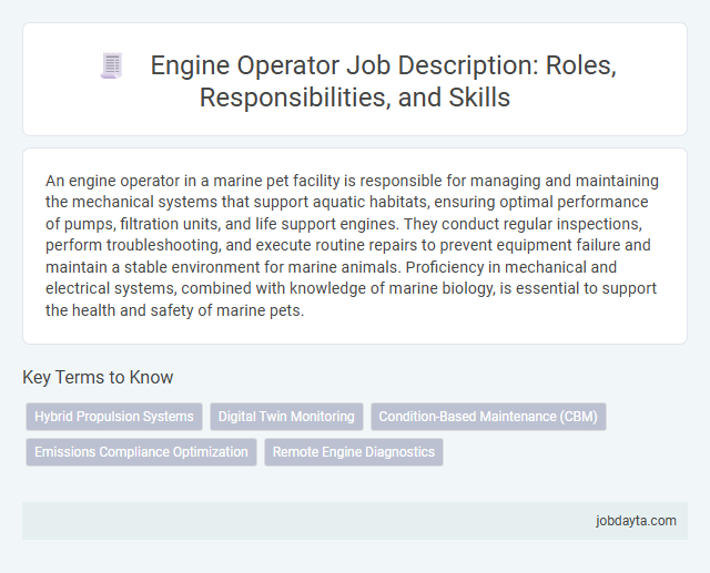 Engine Operator Job Description: Roles, Responsibilities, and Skills