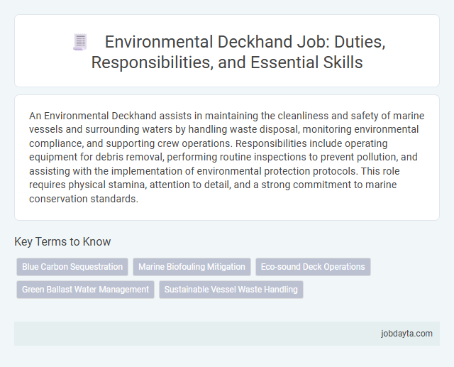 Environmental Deckhand Job: Duties, Responsibilities, and Essential Skills