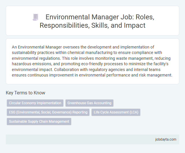 Environmental Manager Job: Roles, Responsibilities, Skills, and Impact