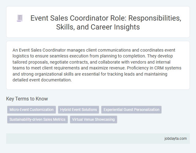 Event Sales Coordinator Role: Responsibilities, Skills, and Career Insights
