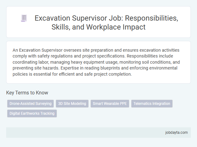 Excavation Supervisor Job: Responsibilities, Skills, and Workplace Impact
