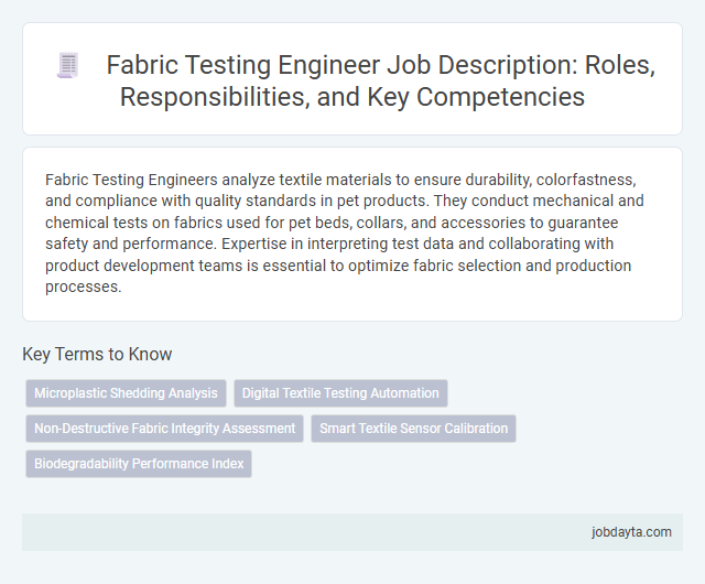Fabric Testing Engineer Job Description: Roles, Responsibilities, and Key Competencies