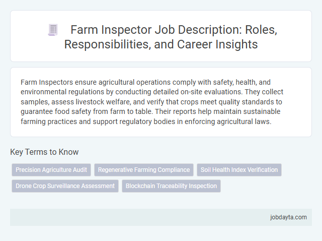 Farm Inspector Job Description: Roles, Responsibilities, and Career Insights