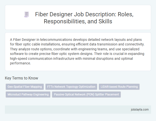 Fiber Designer Job Description: Roles, Responsibilities, and Skills