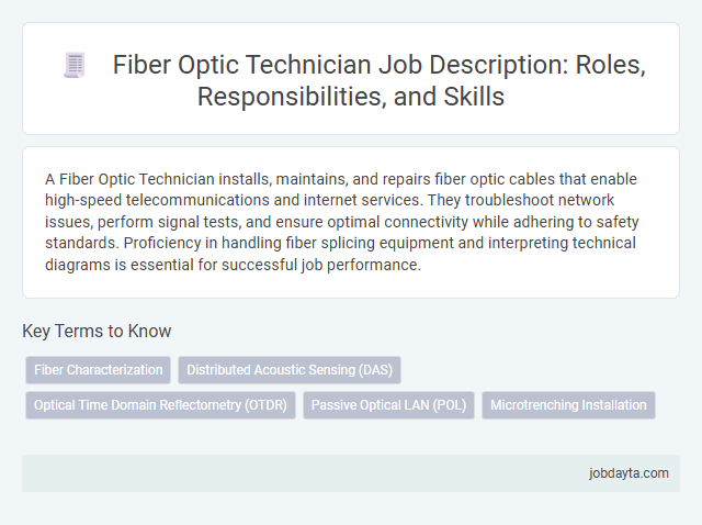 Fiber Optic Technician Job Description: Roles, Responsibilities, and Skills
