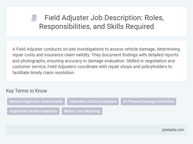 Field Adjuster Job Description: Roles, Responsibilities, and Skills Required