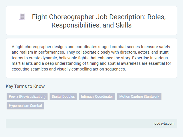 Fight Choreographer Job Description: Roles, Responsibilities, and Skills