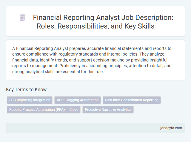 Financial Reporting Analyst Job Description: Roles, Responsibilities, and Key Skills