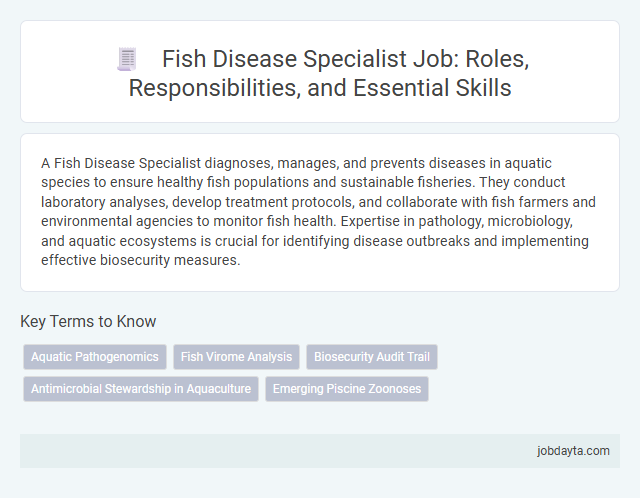 Fish Disease Specialist Job: Roles, Responsibilities, and Essential Skills