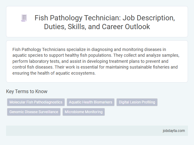 Fish Pathology Technician: Job Description, Duties, Skills, and Career Outlook