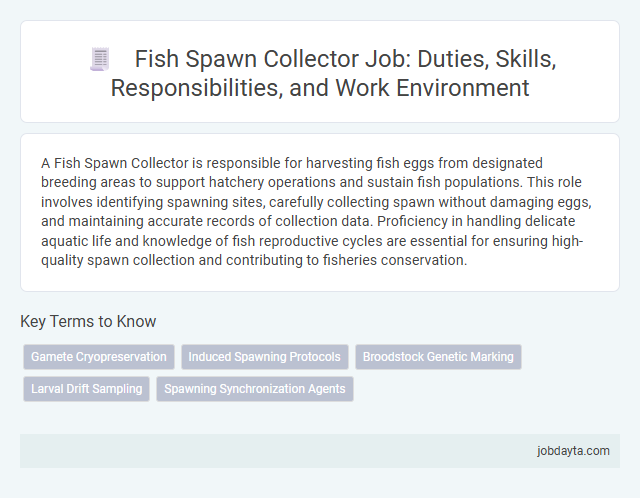 Fish Spawn Collector Job: Duties, Skills, Responsibilities, and Work Environment