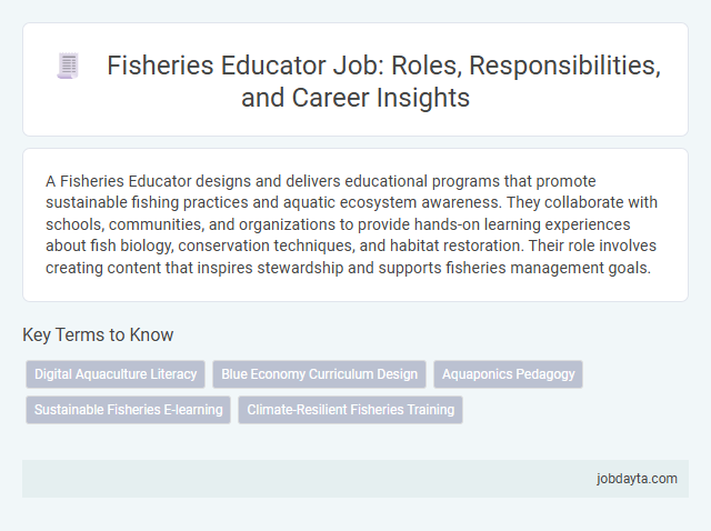 Fisheries Educator Job: Roles, Responsibilities, and Career Insights