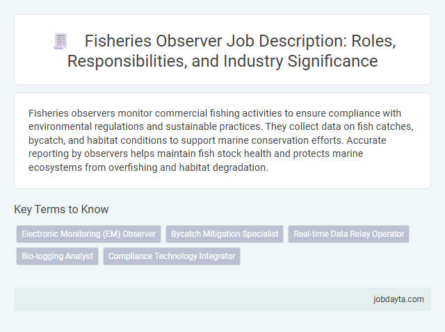 Fisheries Observer Job Description: Roles, Responsibilities, and Industry Significance