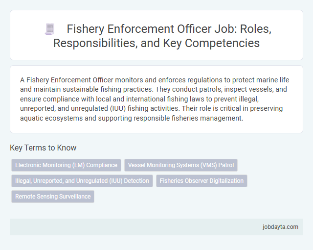 Fishery Enforcement Officer Job: Roles, Responsibilities, and Key Competencies