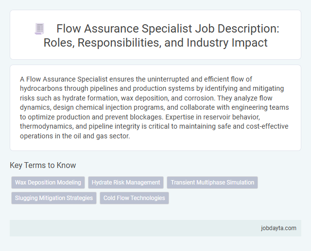 Flow Assurance Specialist Job Description: Roles, Responsibilities, and Industry Impact