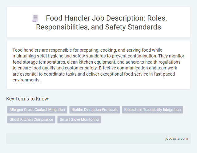 Food Handler Job Description: Roles, Responsibilities, and Safety Standards