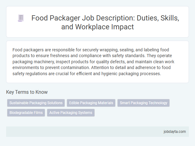Food Packager Job Description: Duties, Skills, and Workplace Impact