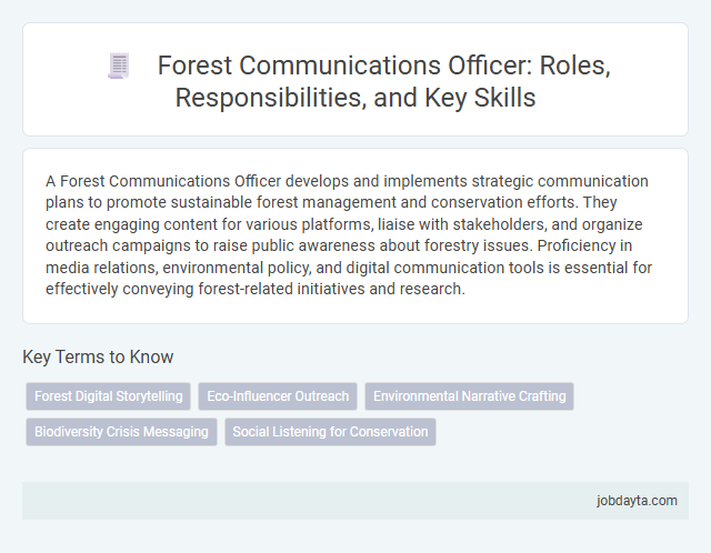 Forest Communications Officer: Roles, Responsibilities, and Key Skills