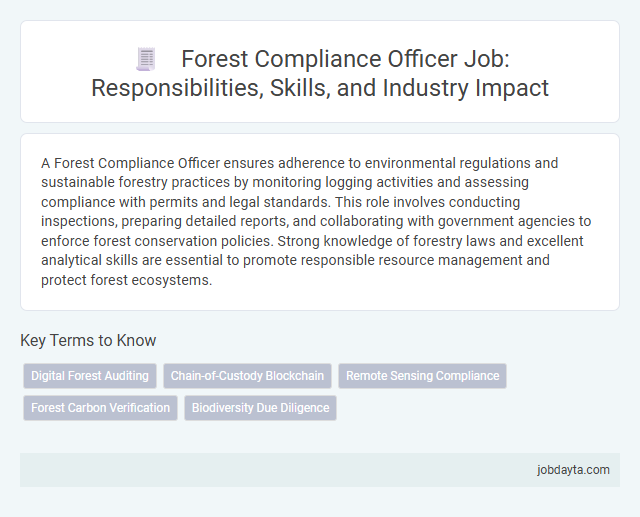 Forest Compliance Officer Job: Responsibilities, Skills, and Industry Impact