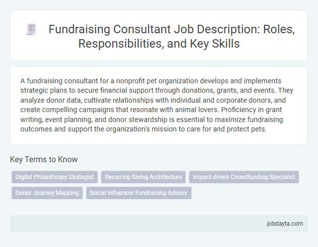 Fundraising Consultant Job Description: Roles, Responsibilities, and Key Skills