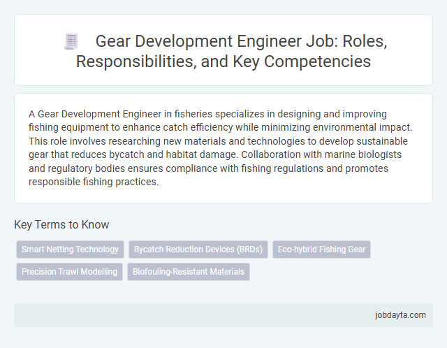 Gear Development Engineer Job: Roles, Responsibilities, and Key Competencies