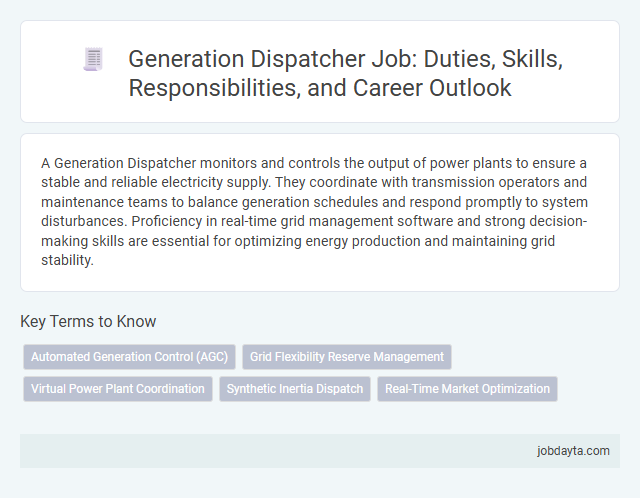 Generation Dispatcher Job: Duties, Skills, Responsibilities, and Career Outlook