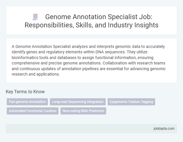 Genome Annotation Specialist Job: Responsibilities, Skills, and Industry Insights