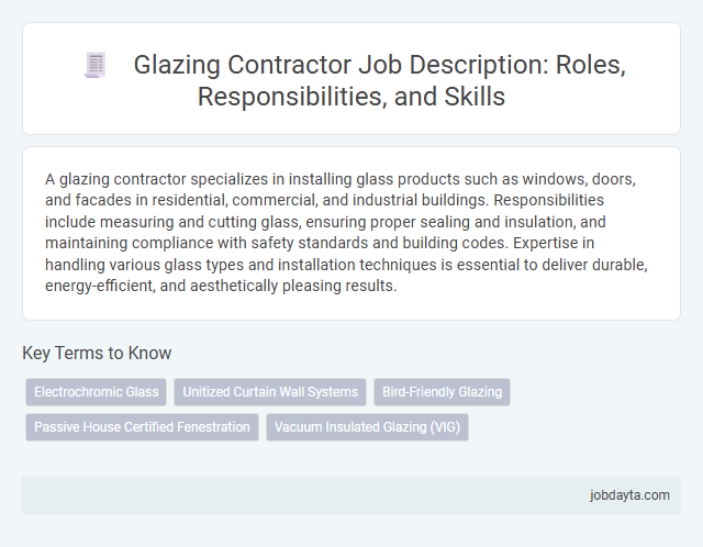 Glazing Contractor Job Description: Roles, Responsibilities, and Skills