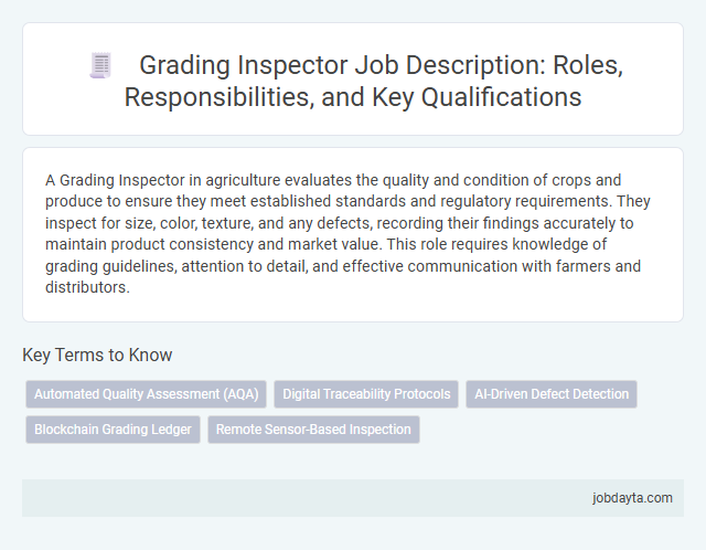Grading Inspector Job Description: Roles, Responsibilities, and Key Qualifications