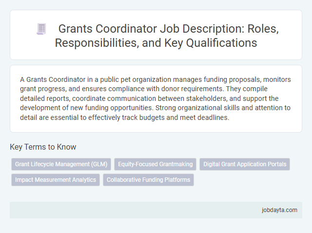Grants Coordinator Job Description: Roles, Responsibilities, and Key Qualifications