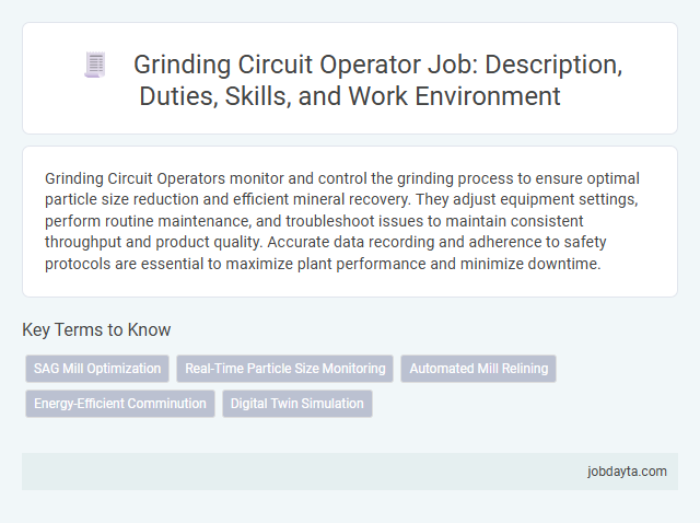 Grinding Circuit Operator Job: Description, Duties, Skills, and Work Environment