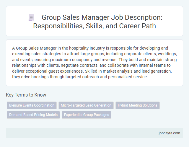 Group Sales Manager Job Description: Responsibilities, Skills, and Career Path