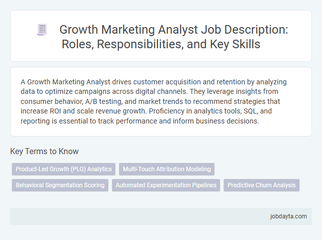 Growth Marketing Analyst Job Description: Roles, Responsibilities, and Key Skills